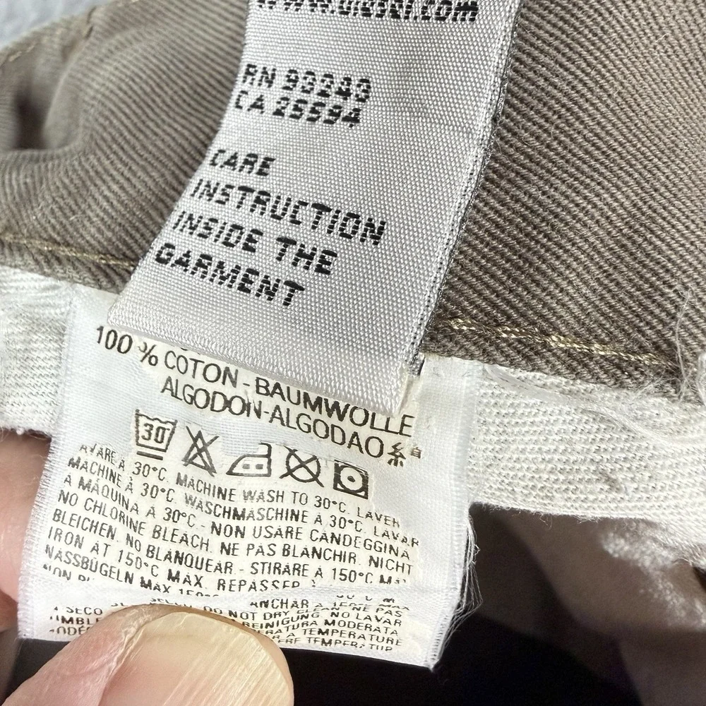 Diesel KULTER Straight Leg Chinos Mens 31x31 Dark Beige Canvas Pants READ Tag 33